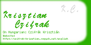 krisztian czifrak business card