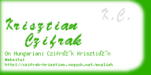 krisztian czifrak business card